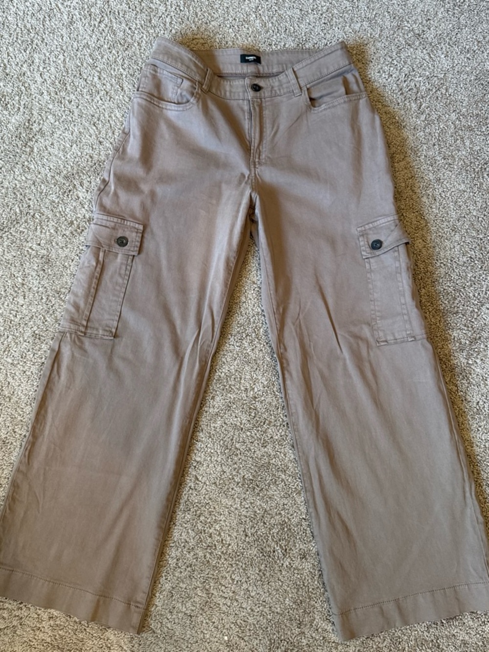 Express Women's Cargo Pants - Taupe